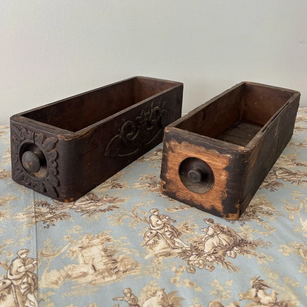 Vintage Wood Drawer Box Set Handcrafted Antique Primitive Farmhouse Cottage Core